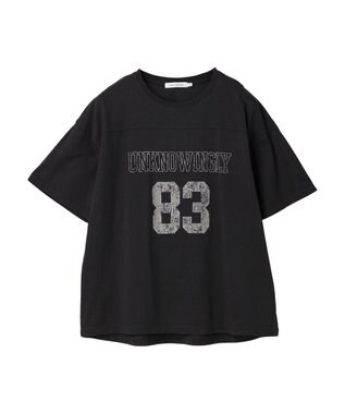 AMERICAN HOLIC 製品染めナンバーロゴカットプルオーバー Charcoal Gray