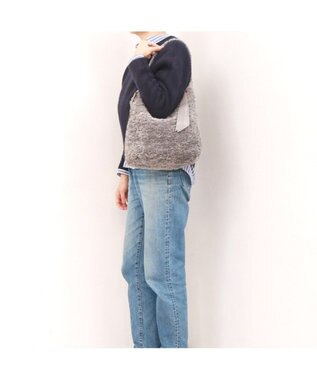 UNBILLION カシュカシュ cachecache / 下がりグログランボアトートバッグ GY