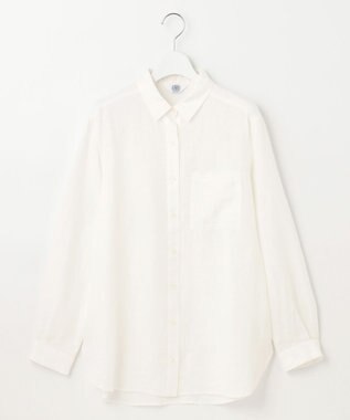 J.PRESS LADIES 【洗える】リネン シャツ ホワイト系
