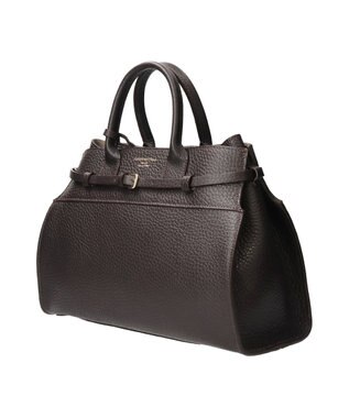 INTER-CHAUSSURES 【CHRISTIAN VILLA】レザーハンドバッグ ダークブラウン
