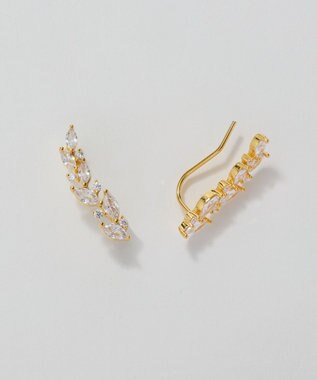 Phoebe リーフグレースビジューピアス&イヤリング　ゴールド ゴールド
