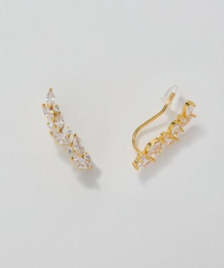 Phoebe リーフグレースビジューピアス&イヤリング　ゴールド ゴールド