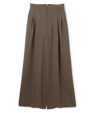 uncrave ドライタッチトロ ワイドトラウザー ベージュ系