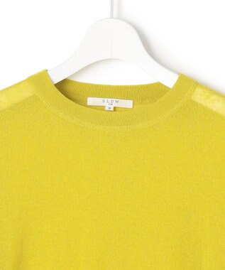 23区 L 【SLOW/一部店舗限定】シアー プルオーバー ニット マスタード系