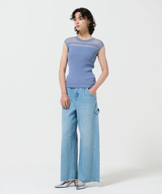 GRACE CONTINENTAL ペインターデニムパンツ サックス