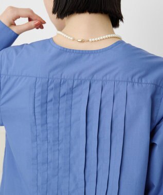 AMERICAN HOLIC 【イージーケア】ピンタックブラウス Blue
