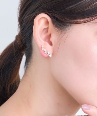 Phoebe リーフグレースビジューピアス&イヤリング　ゴールド ゴールド