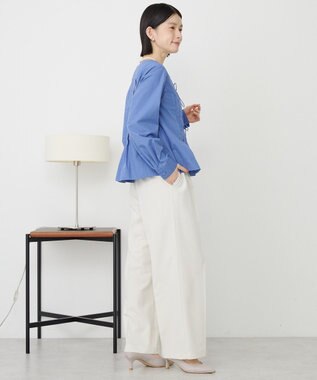 AMERICAN HOLIC 【イージーケア】ピンタックブラウス Blue