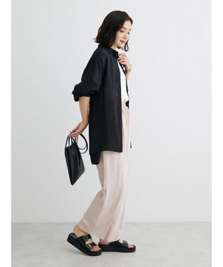 Green Parks レギュラー前後差シアーシャツ Black