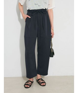 Green Parks デザイン切替カーブパンツ Navy