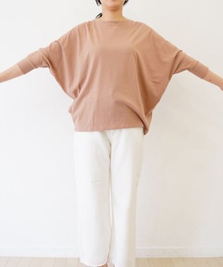 TOQUE 〈大草直子さんアドバイザー〉 【天然素材】タンギスコットン天竺ドルマンTシャツ モカ