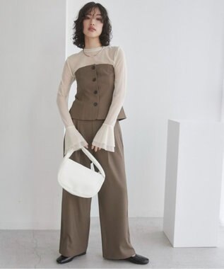 WEGO 【ANGIE VINTAGE】ハーフムーンBAG オフホワイト