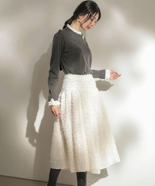 組曲 L ペタルチュール スカート アイボリー系