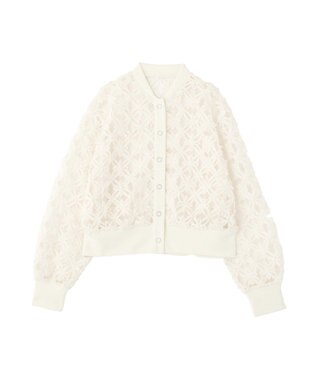 AMERICAN HOLIC アートレースカーディガン Ivory