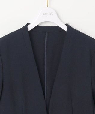 ANY SIS 【UVカット / 接触冷感 / 吸水速乾】スマートビューティストレッチ ノーカラージャケット ネイビー