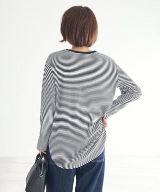 CRAFT STANDARD BOUTIQUE クルーネックロンTee Border Black