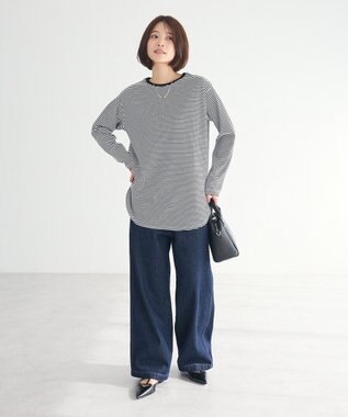 CRAFT STANDARD BOUTIQUE クルーネックロンTee Border Black