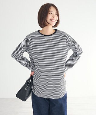 CRAFT STANDARD BOUTIQUE クルーネックロンTee Border Black