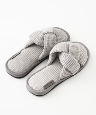 LOOM&SPOOL ワッフルスリッパ グレー