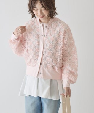 AMERICAN HOLIC アートレースカーディガン Pink