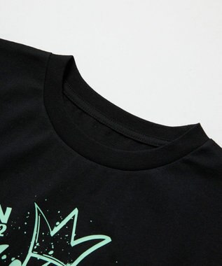 OP／FILA 【SEVEN2】グラフィティ風プリントTシャツ ブラック