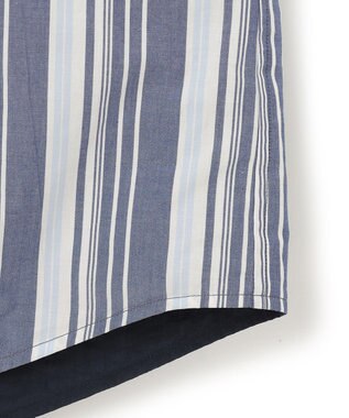 J.PRESS MEN バンドカラーリバーシブル シャツブルゾン ネイビー系1