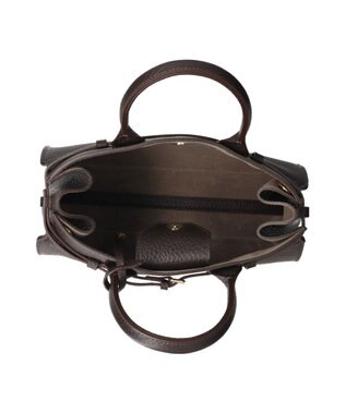 INTER-CHAUSSURES 【CHRISTIAN VILLA】レザーハンドバッグ ダークブラウン