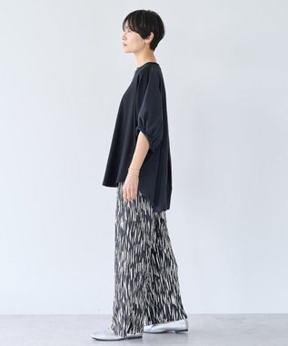 AMERICAN HOLIC 異素材ドッキングドルマンプルオーバー Black