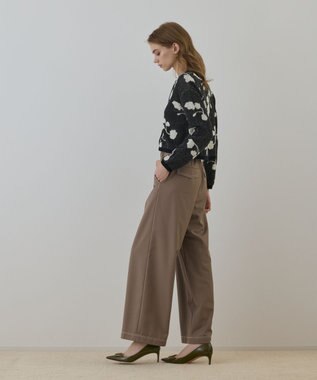 GRACE CONTINENTAL フクレジャガードニットカーディガン ブラック