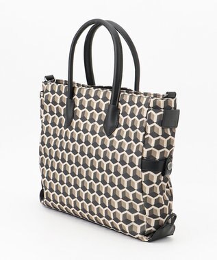 Y'SACCS キュービックモノグラム　2WAYトート　Sサイズ チョコ