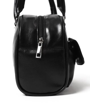 WEGO チャーム付きボストンバッグ ブラック