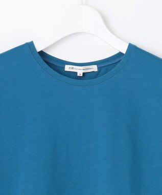 23区 【洗える】ALBINIコーコラン シャツテール Tシャツ ブルー系