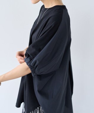 AMERICAN HOLIC 異素材ドッキングドルマンプルオーバー Black