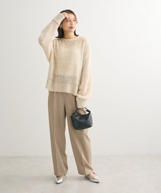 Green Parks ２Ｗａｙ起毛メッシュニットプルオーバー Beige