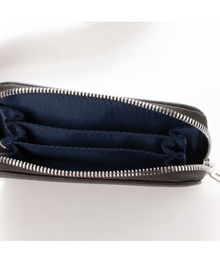 Y'SACCS モノグラム×リサイクルレザー スクエアショルダー ネイビー