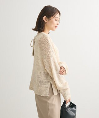 Green Parks ２Ｗａｙ起毛メッシュニットプルオーバー Beige