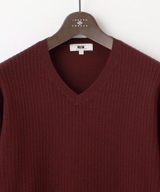 JOSEPH ABBOUD 【キングサイズ・洗える/チクチクしない/3シーズン対応】SNOWY Vネック  ニット ワイン系