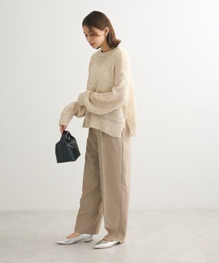 Green Parks ２Ｗａｙ起毛メッシュニットプルオーバー Beige