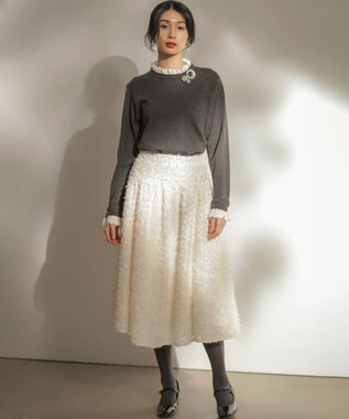 組曲 L ペタルチュール スカート アイボリー系