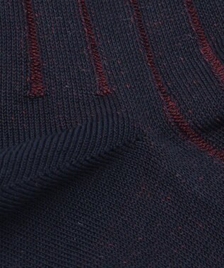 J.PRESS MEN 【定番】ハイゲージワイドストライプ リブソックス ネイビー系