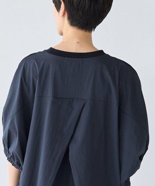 AMERICAN HOLIC 異素材ドッキングドルマンプルオーバー Black