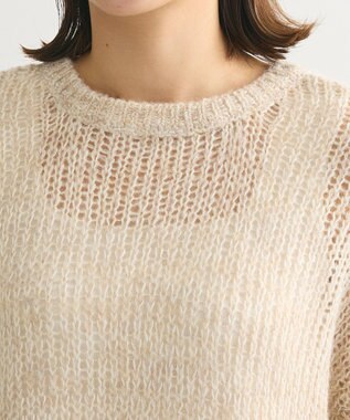 Green Parks ２Ｗａｙ起毛メッシュニットプルオーバー Beige