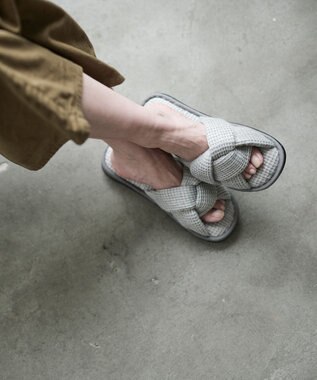 LOOM&SPOOL ワッフルスリッパ グレー