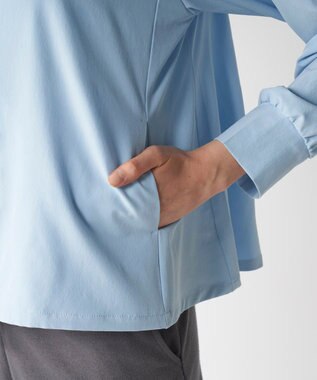 OP／FILA 【marie claire SPORT】帽子付きUVジャケット ライトブルー