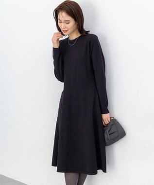 組曲 L シックフレアニットワンピース ブラック系