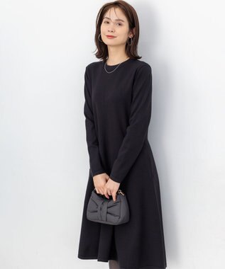 組曲 L シックフレアニットワンピース ブラック系