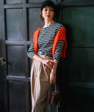 23区 S 【CLASSY.11月号掲載/洗える】ドライ2WAYストレッチ ワイドパンツ ベージュ系