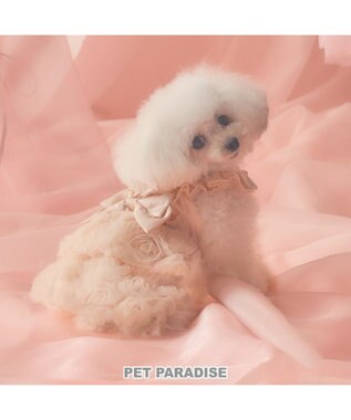 PET PARADISE cherircouture ローズチュールワンピース 《ピンク》 小型犬
