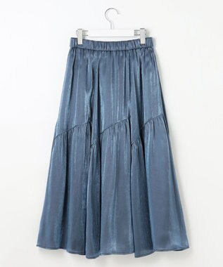 Feroux 【ONWARD CROSSET MAG掲載・セットアイテム】バックギャザーシャイニーセット ワンピース ネイビー系