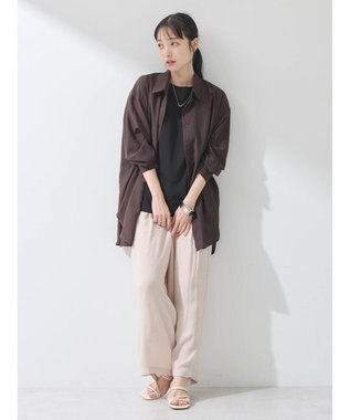 earth music&ecology レーヨンクレープイージーパンツ Beige